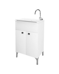MOBILE LAVATOIO ANTA DOPPIA cm 50 x 50 x h.83 - bianco lucido
