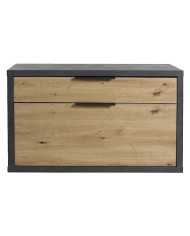 PANCA MONOCASSETTO 1 RIBALTA LINEA SEGNO cm. 35 x 85 x h.52 - rovere grigio