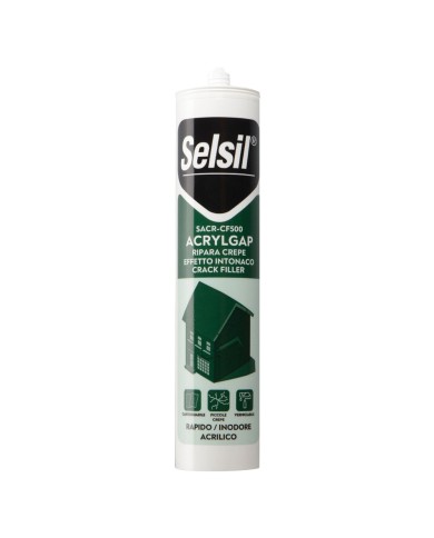 SILICONE ACRILICO EFFETTO RUVIDO SACR-CF500 bianco ml 310 (ral 9010)