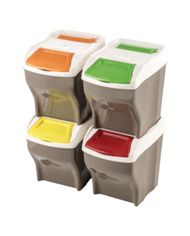 PATTUMIERA RACCOLTA DIFFERENZIATA SET POKER PLUS 27 lt. cm 30 x 40 x 37,5 h