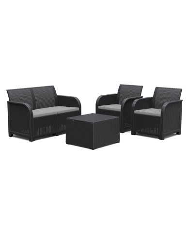 SET DA GIARDINO POLIPROPILENE ROSALIE LOUNGE colore bianco