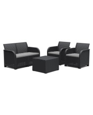 SET DA GIARDINO POLIPROPILENE ROSALIE LOUNGE colore bianco