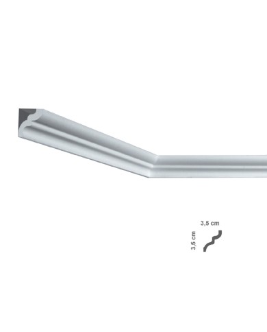 CORNICE DECORATIVA PER SOFFITTO mod. I836 - mm. 35 x 35 x 2 mt
