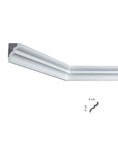 CORNICE DECORATIVA PER SOFFITTO mod. I856 - mm. 40 x 50 x 2 mt