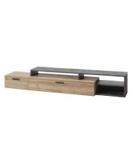 CONTROMOBILE BASSO BASE LINEA VITTORIA cm. 45 x 270 x h.44,9 - rovere grigio (2 cassetti)