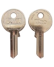 CHIAVE OTTONE NICHELATO 020079 lunghezza 24,3 mm - 4 spine