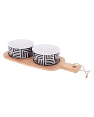 VASSOIO CON DOPPIA CIOTOLA cm 25 x 10