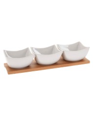 VASSOIO CON TRE CIOTOLE cm 30 x 10
