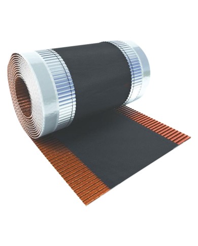 BANDA AUTOADESIVA SOTTOCOLMO ONDULAIR ADHESIVE h. 390 mm x 5 mt. - colore terracotta (RAL8004)