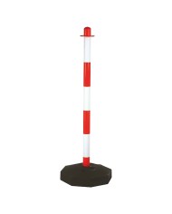 COLONNINA SEGNALETICA BICOLORE CON BASE cm 90