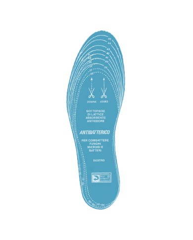 SOLETTA PER SCARPE ANTIBATTERICA Taglia 35-46