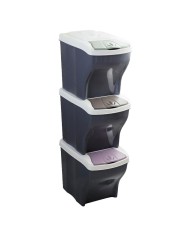 PATTUMIERA RACCOLTA DIFFERENZIATA SET POKER TRIS 20 lt. cm 28 x 40 x 31 h