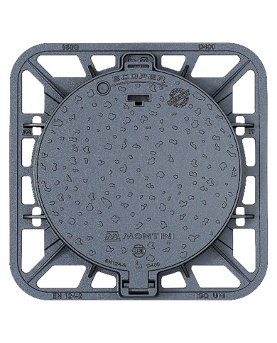 CHIUSINO IN GHISA CLASSE D400 ECOPER Q - 85 x 85 - botola 65 cm Kg 60,5