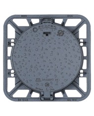 CHIUSINO IN GHISA CLASSE D400 ECOPER Q - 85 x 85 - botola 65 cm Kg 60,5