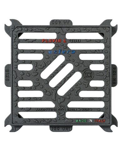 CADITOIA IN GHISA PLUVIA LIGHT PLUVIA LIGHT - 30 x 30 - Kg 5,3