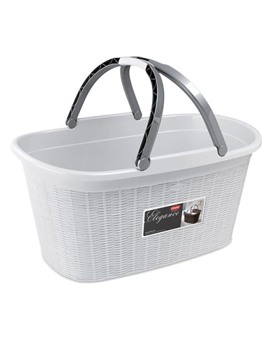 CESTA PORTABIANCHERIA ELEGANCE colore bianco