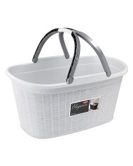 CESTA PORTABIANCHERIA ELEGANCE colore bianco