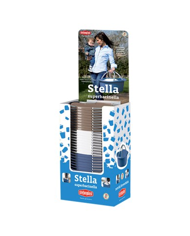 ESPOSITORE CESTA PORTABIANCHERIA STELLA totale 30 pezzi