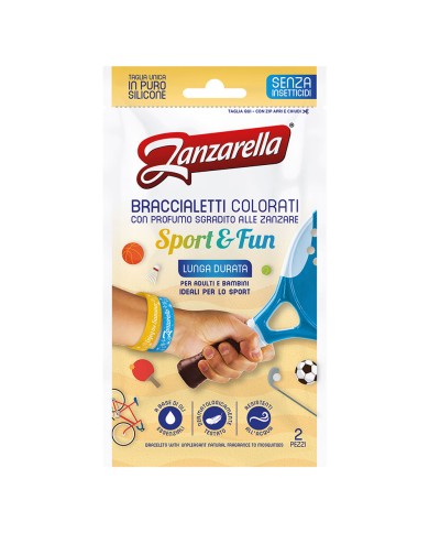 BRACCIALETTO ANTI ZANZARA SPORT FUN cf. 2 pezzi
