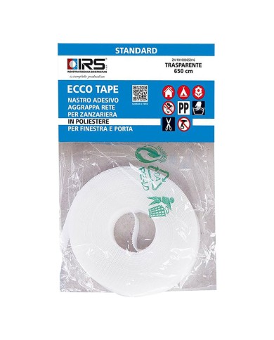 NASTRO IN VELCRO PER ZANZARIERE ECCO TAPE 650 mm 10 x 6,5 mt