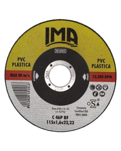 MOLA ABRASIVA PER PLASTICA PVC GOLD ø 115 x 1,6