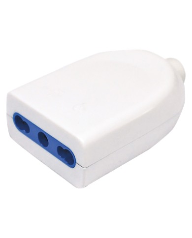 PRESA VOLANTE 2P + T 16A bipasso (scatola appendibile)