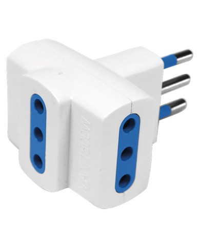 ADATTATORE TRIPLO pr.3 x 2P+T10