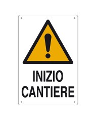 CARTELLO INZIO CANTIERE cm 60 x 40