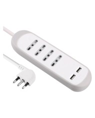 MULTIPRESA BIVALENTE GUMMY 4 prese bival.10 16A + 2 USB 2,1A - art.62061
