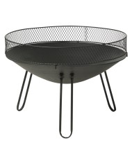 BRACIERE CIRCOLARE IN METALLO CON PROTEZIONE Ø cm 60 x h.44