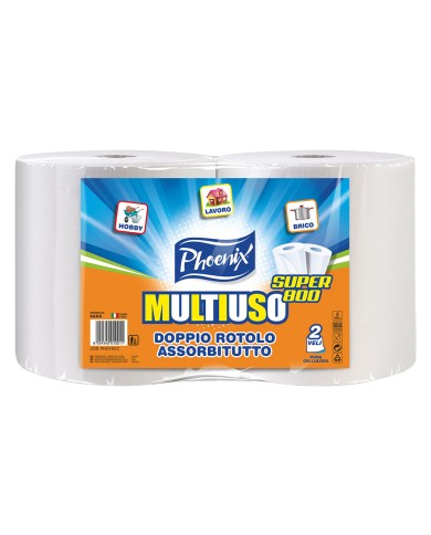 BOBINA CARTA PHOENIX MULTIUSO SUPER 800 kg 0,7 a rotolo circa (prezzo singolo rotolo)