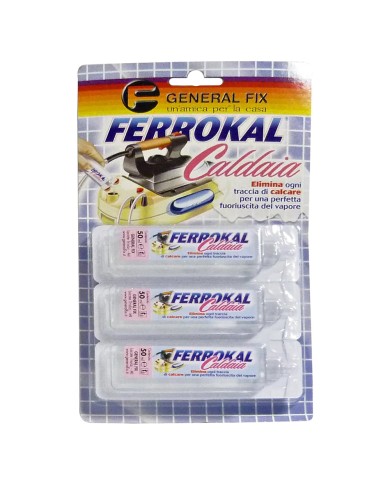 DECALCIFICANTE CALDAIE FERRI DA STIRO FERROKAL CALDAIA 3 flaconi da 20 ml