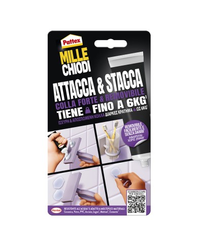 ADESIVO MILLECHIODI ATTACCA STACCA gr. 44 - trasparente