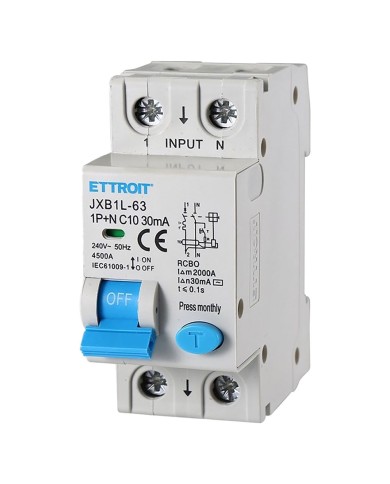 INTERRUTTORE MAGNETOTERMICO DIFFERENZIALE 1P+