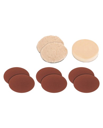 SET ACCESSORI PER LEVIGARE LUCIDARE Ø mm 180 - 9 pezzi