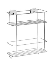 CESTELLO PER DOCCIA RIPIANO DOPPIO SERIE GRIP cm 26 x 11,3 x h.32