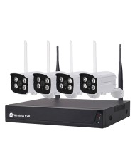 KIT VIDEOSORVEGLIANZA WIRELESS 455050 NVR wireless + 4 telecamere 3 MPX