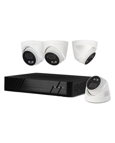 KIT VIDEOSORVEGLIANZA 455051 NVR 8 canali + 4 telecamere Dome 4 MPX
