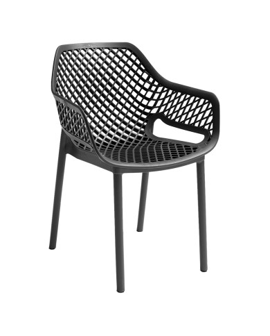 SEDIA IN POLIPROPILENE SEDUTA E SCHIENALE FORATI ARIA ARMCHAIR