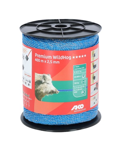 FILO ELETTRIFICATO TONDO PER RECINTO PREMIUM WILDHOG mt. 400