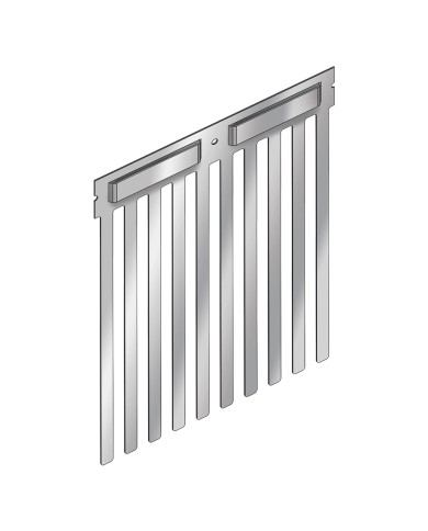 BARRIERA ANTIVOLATILI CORTA PER PANNELLI SOLARI BF140 altezza lamelle 200 mm