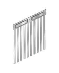 BARRIERA ANTIVOLATILI CORTA PER PANNELLI SOLARI BF140 altezza lamelle 200 mm