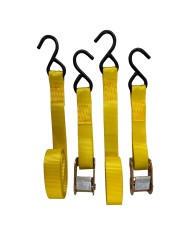 NASTRO DI ANCORAGGIO AD UNCINO CON FIBBIA mt. 2 x mm 25 - port.250 kg - pz.2 con fibbia