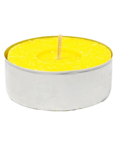 CANDELA CON CITRONELLA TEALIGHT blister da 10 pezzi - d.3,6 x H.1,7 cm