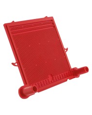 PIASTRA POLIPROPILENE attacco tubo - cm 20x20 - rossa
