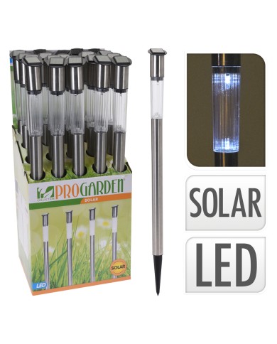LAMPADA A ENERGIA SOLARE INOX Ø cm 3 x h.70