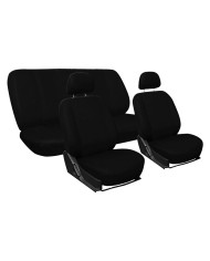 COPRISEDILE COTONE NERO set da 9 pezzi - 4 sedili + 5 poggitesta