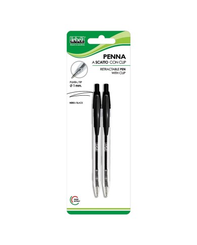 PENNA A SCATTO CON CLIP inchiostro
