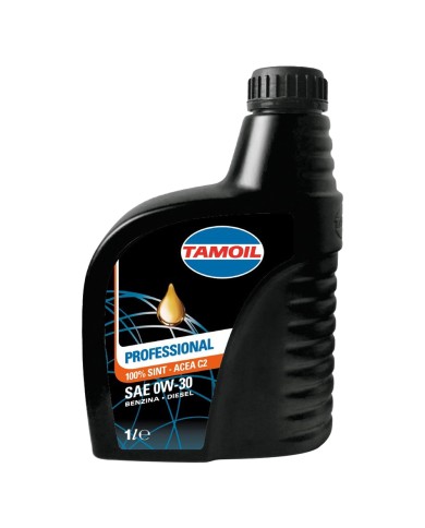 OLIO MOTORE PER BENZINA DIESEL 0W30 - 100 sint. ACEA C2 lt. 1