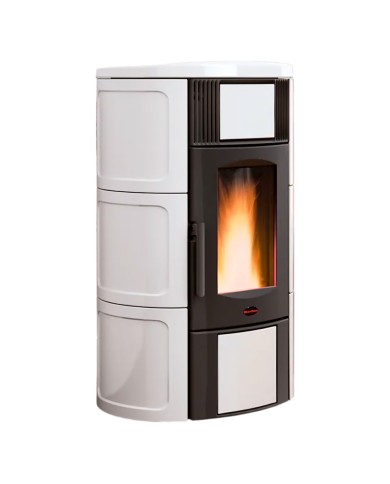 TERMOSTUFA A PELLET ISIDE IDRO 5.0 19 kW - colore bianco